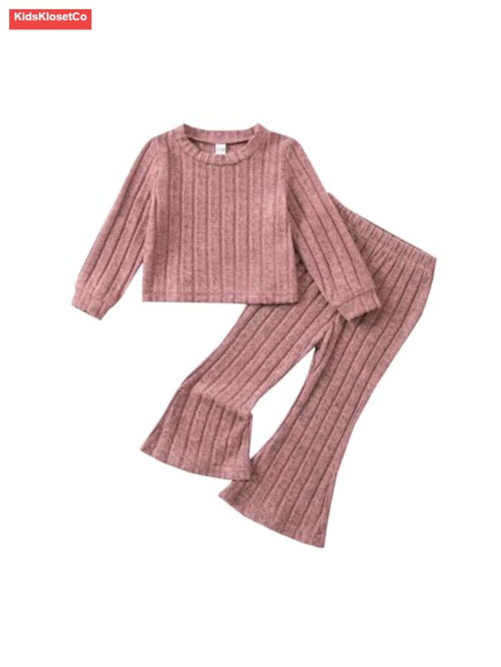 Toddler Girl Sweatshirt and Bell Bottom Pants Set Fall Winter Matching Outfit